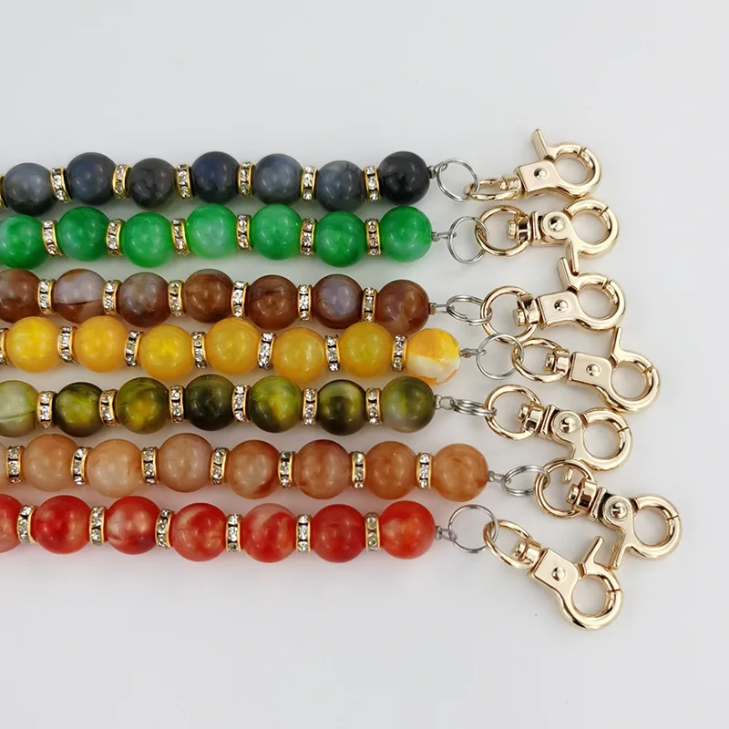 

New 33cm Length Chain Shoulder Strap Handbag belt Ornament Accessories String beads pearl Acrylic Clutch Bag Strap Chain