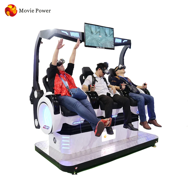 

Virtual Reality simulation rides 3 seats 9d 360 vr cinema motion Chair Shooting Interactive Games For Shopping Mall And Fun City, Customized