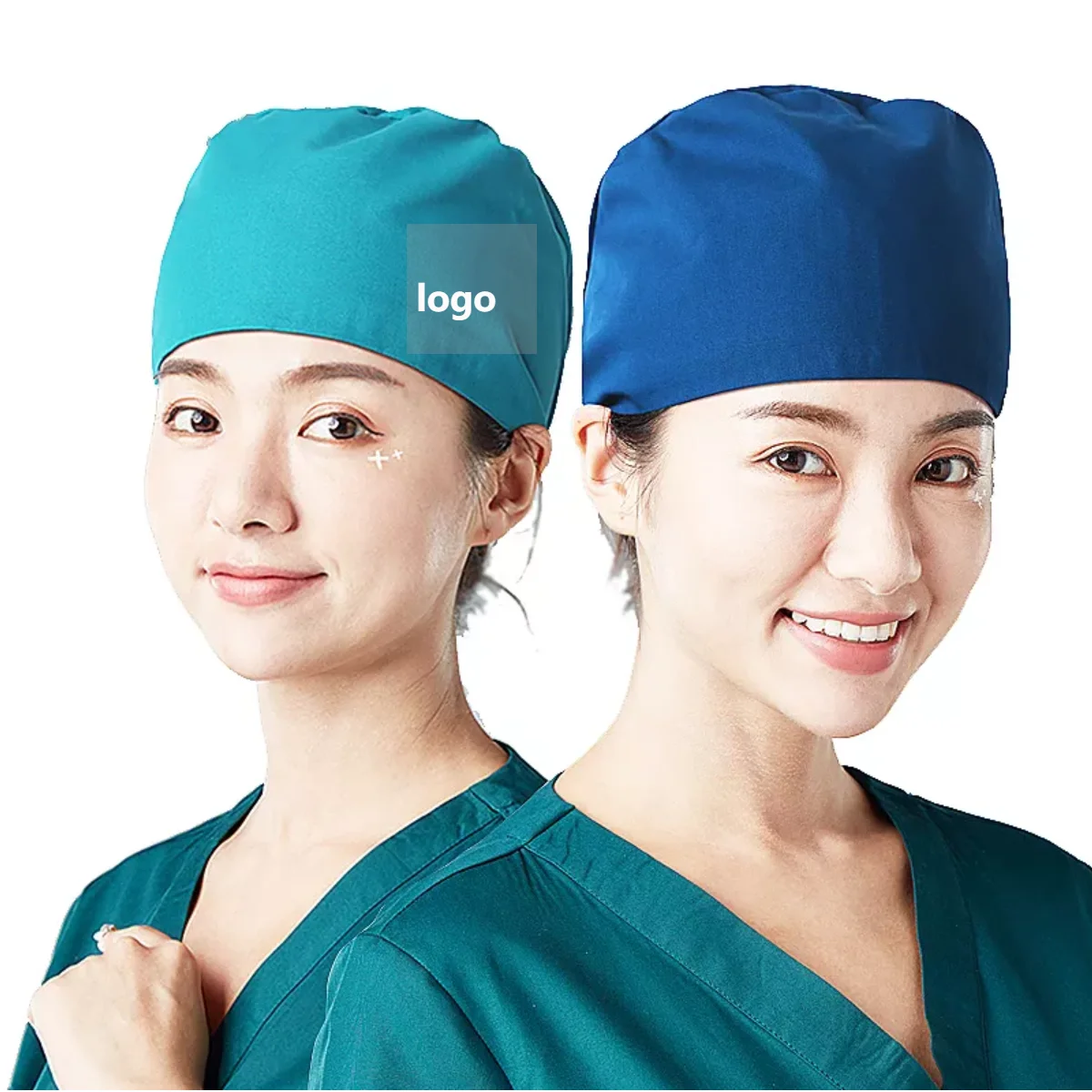 Bouffant Button Scrub Caps Surgical Hat 
