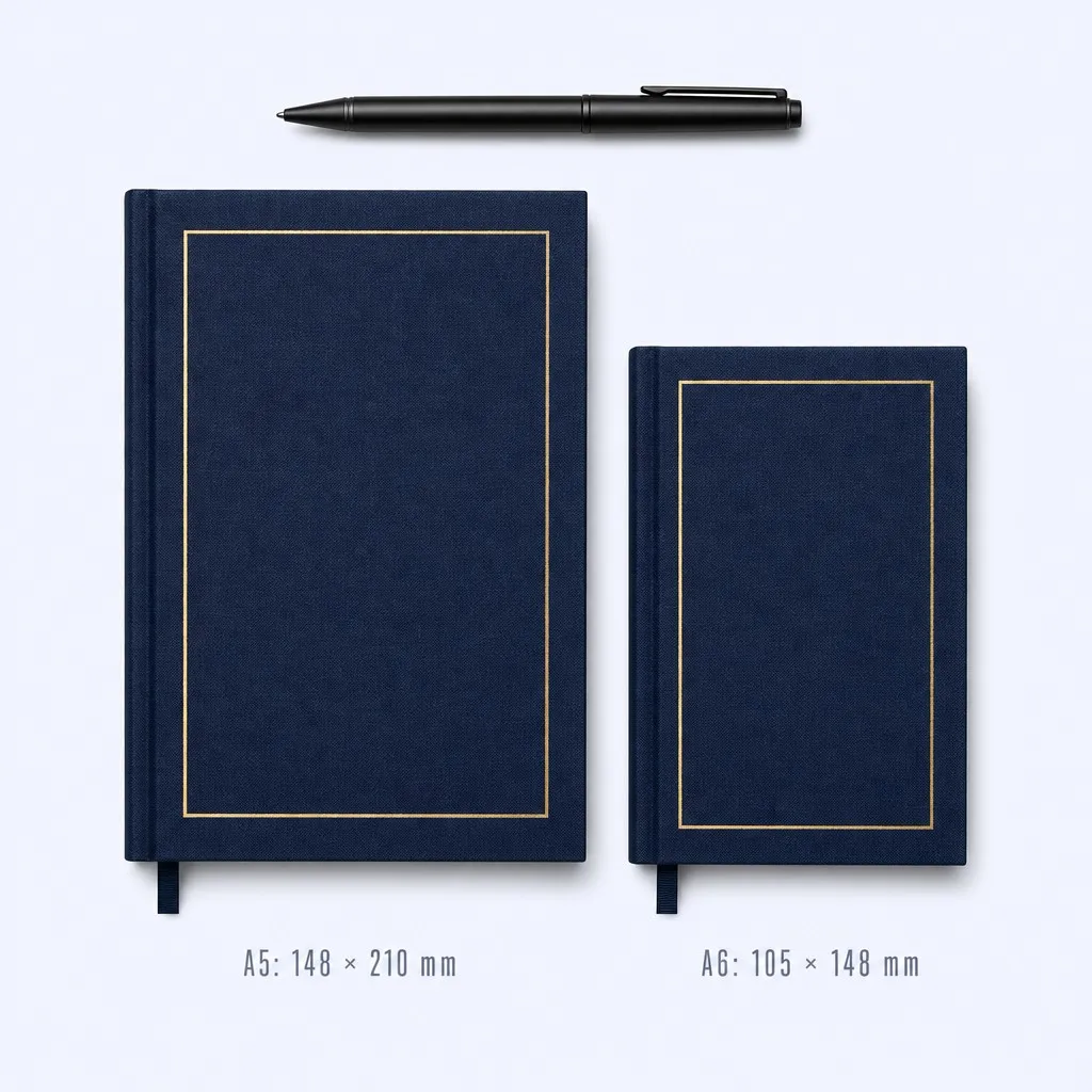 Size Comparison A5 vs A6