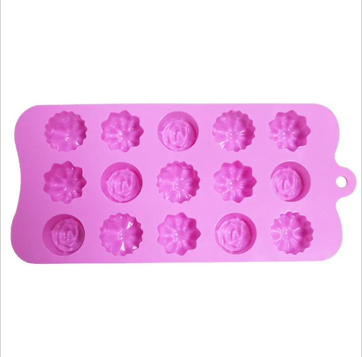 

FOOD GRADE Silicone Mold For Pudding Jelly Ice Cube Cake Form Baking Bakeware Handmade Soap Candle tool Flower Shape, White