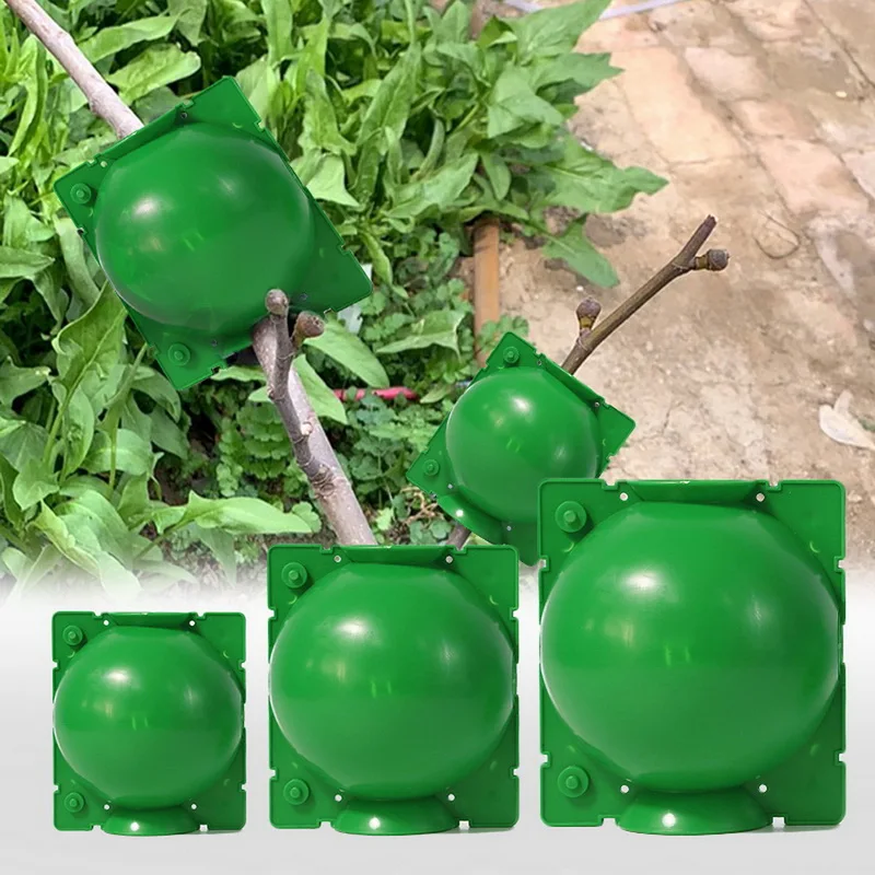 

Plant Rooting Grow Box Plant Root Propagation Ball Container Grafting Box to Root Booster for Outdoor Garden, Black/white