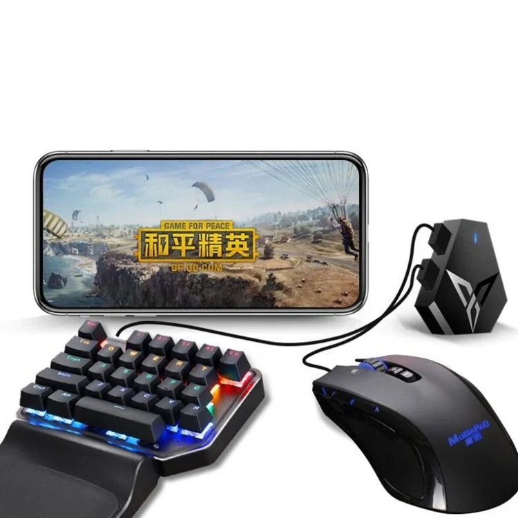 

[With Keyboard+mouse] Q1 BattleDock Wireless Converter Flying for FPS Games Using Rechargeable Converter for Pubg Peace Elite