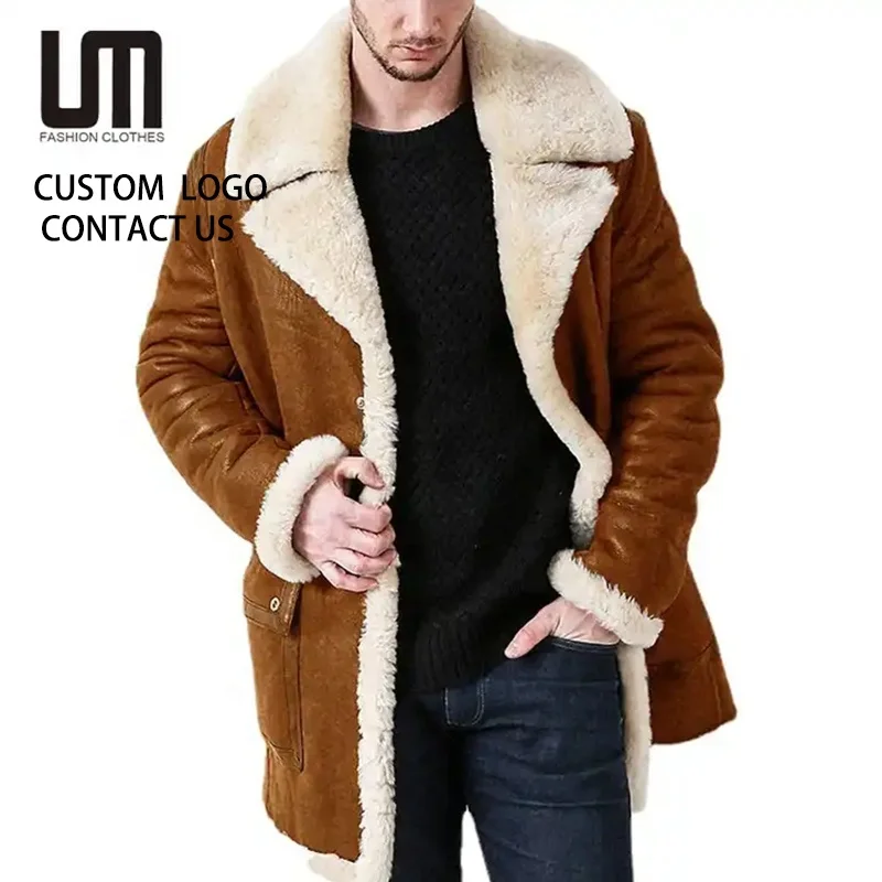 OEM Service Men Clothing Winter Fashion Casual Fur Windproof Warm Jacket Plus Size Coat