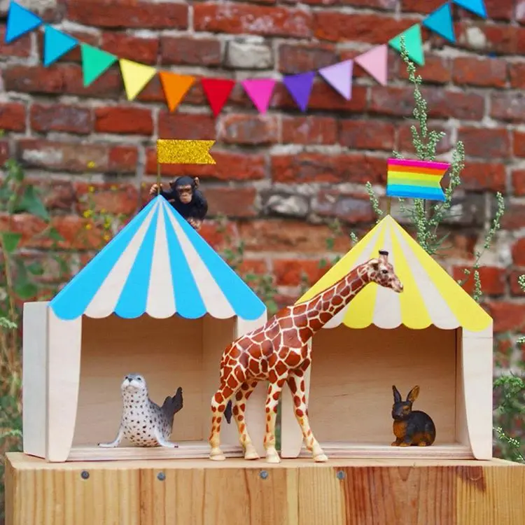 

Wholesale Home Decoration Mini Wooden House Ornaments Kids Room Decor Storage Box