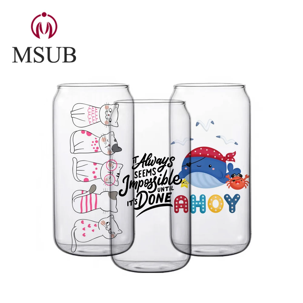 

500ml cola can shaped sublimation frozen drink custom frosted glass mug cups, White