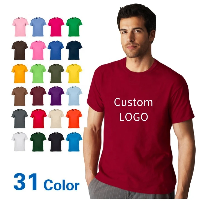 

2021 Promotion cotton polyester t-shirt 65 polyester 35 cotton t shirt men buy t shirts custom printing best price yiwu qunliang, Customizable