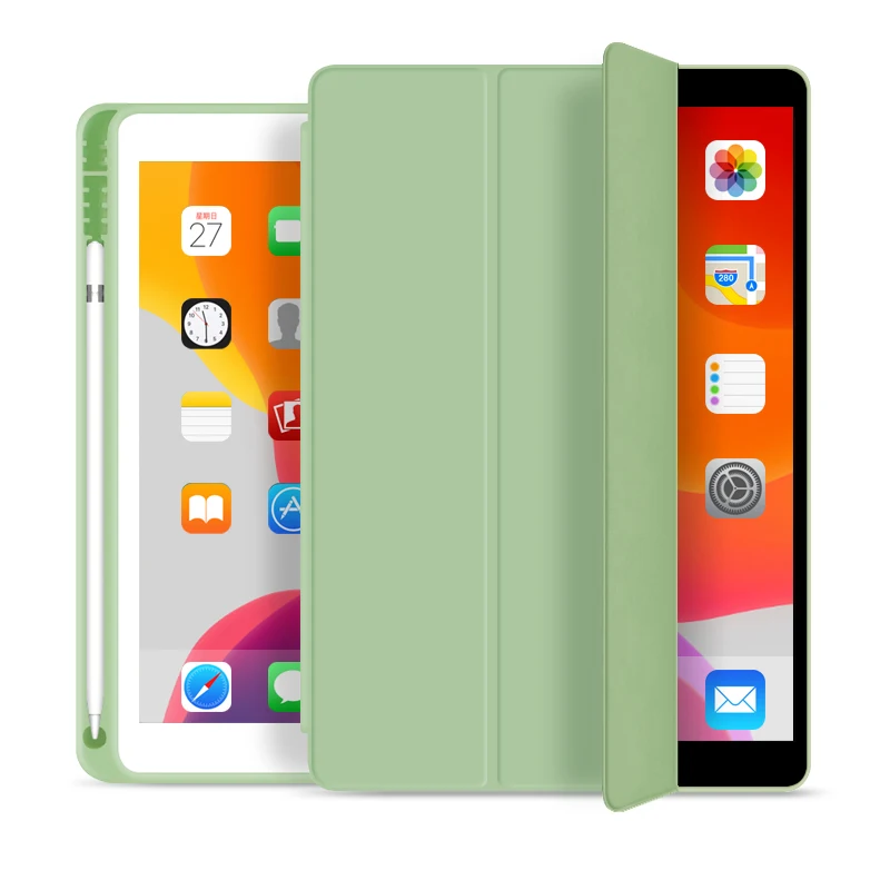 

Soft TPU Tablet Case With Pencil Holder for iPad 5th/6th 9.7 inch 2017/2018