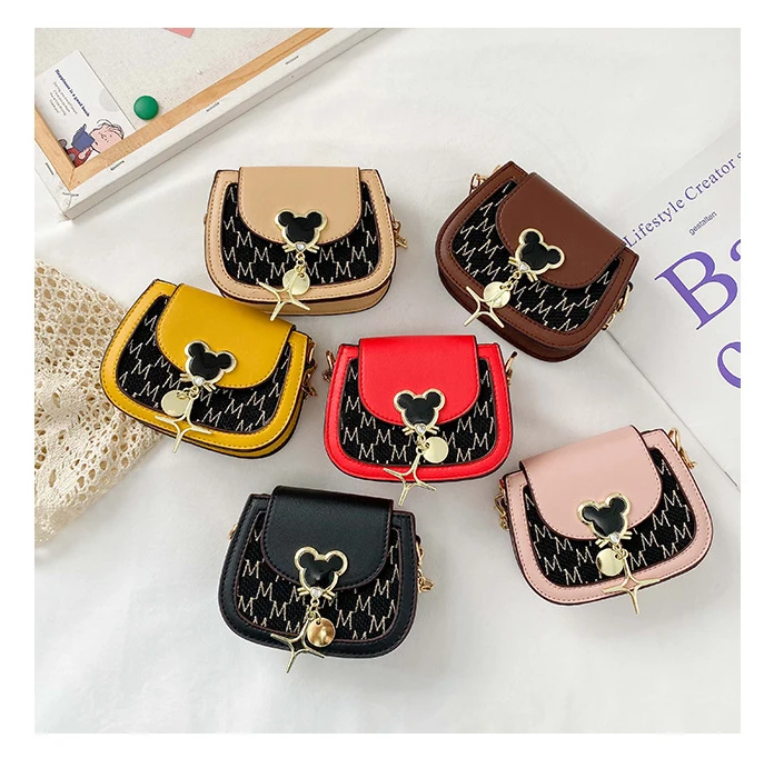 

Custom Children Mini Small Fashion pu MINNIE Crossbody handbag