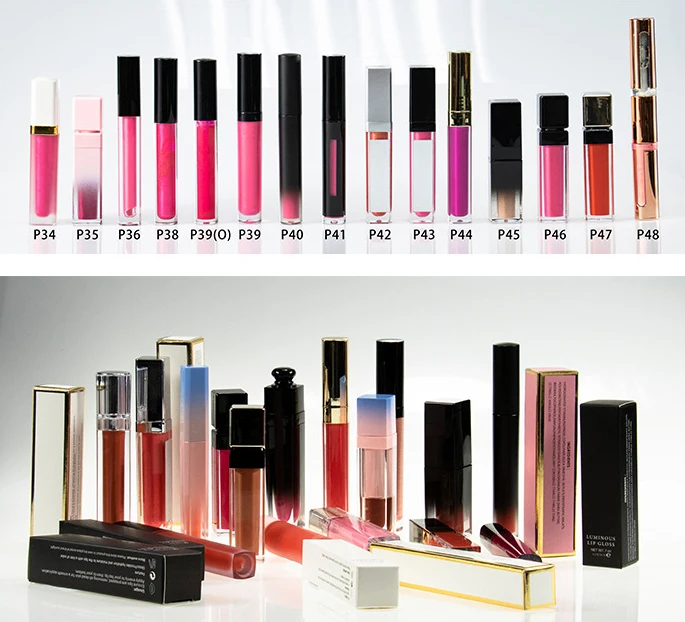 Low MOQ Customized Cosmetics Packaging Luxury Lip Gloss Boxes Matte Lipstick Kit Private Logo Lipgloss Gift Set