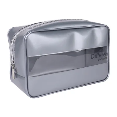 

Travel clear pvc splicing cosmetic bag,waterproof zip handle pvc cosmetic bag clear,small transparent ClearPVC Cosmetic Bag