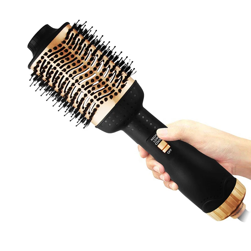 

Electronic Hair Blower Brush Curls Machine Custom Logo Ionic Negative Hairbrush Electric Brushes For Hair Cepillo Secador 3 En 1