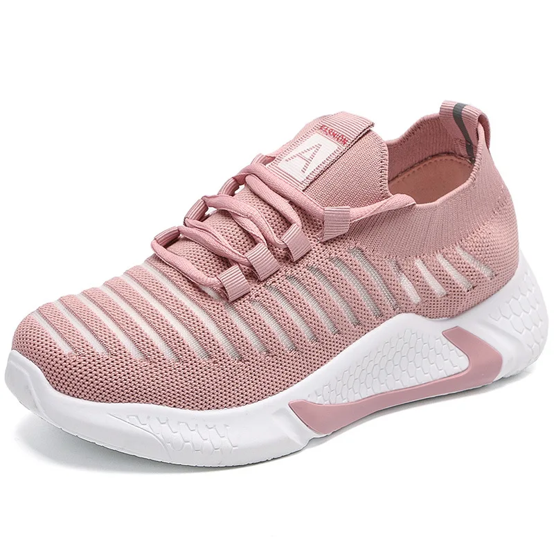 

Anti-Odor Comfortable Net Running Walking Shoes Classic Fabric Women Shoes, Black/pink/white