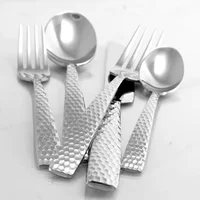 

32 Piece Fork and Spoon Knife silverware 20 pieces stainless steel matte international silver Wedding Party Event Rental Gift