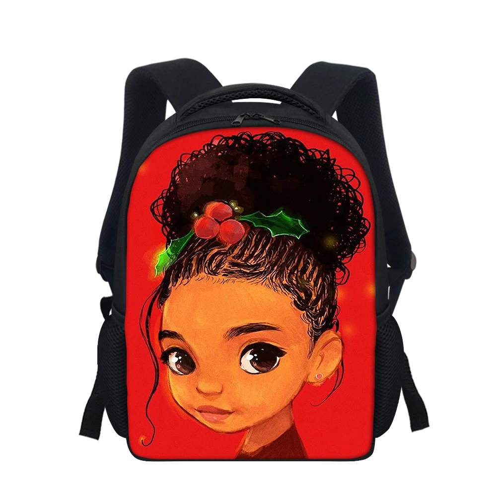 

Cute Afro Girl Print Kids School Bag for Girls Small Preschool Toddler Kindergarten Bookbag Lightweight Backpack Girls Gift, Customized color