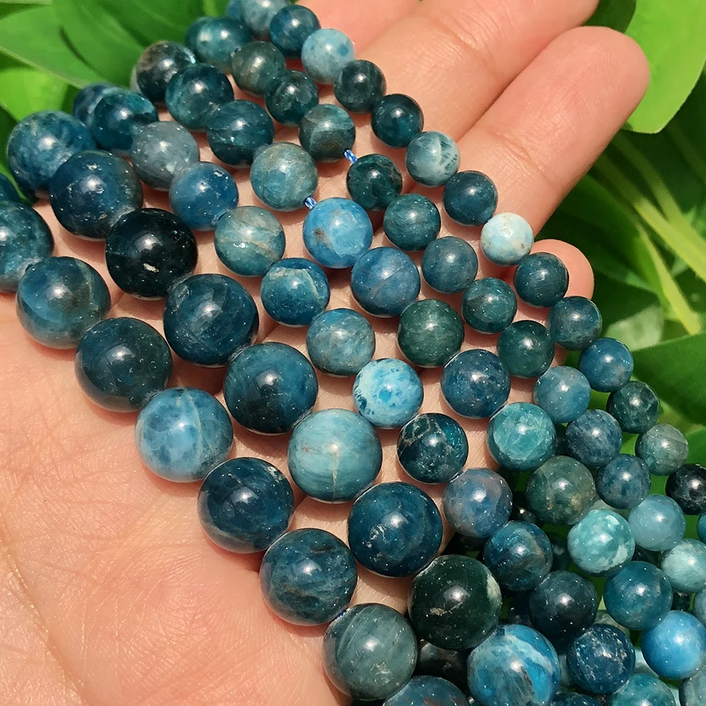 

Natural 15inches Loose Beads 6mm/8mm/10mm Mixed Color Apatite Stone Beads For Jewelry Making Bracelet