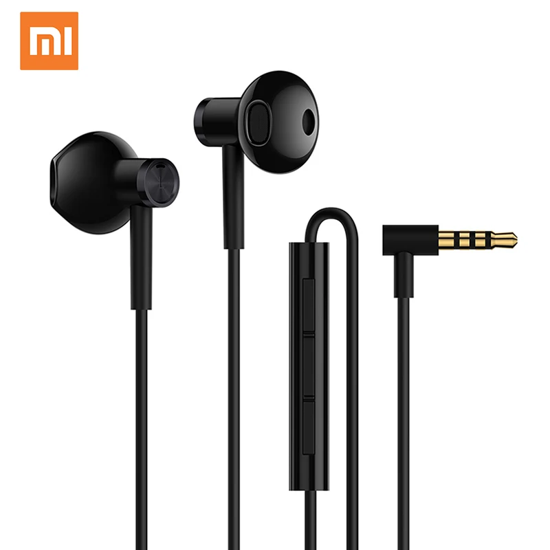 

International Version Orginal Xiaomi Mi Dual Driver Earphones Black Comfortable