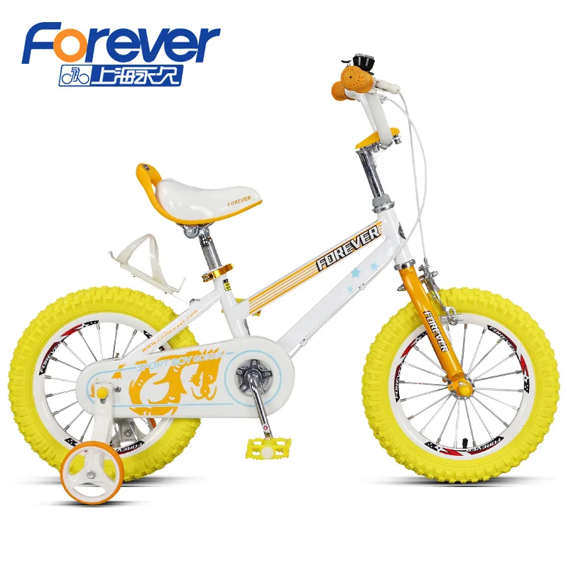 

2021 China New Products OEM Service14 Inch Kids Bicycle Children Bike For 5 Years Old Kids, White/yellow/black