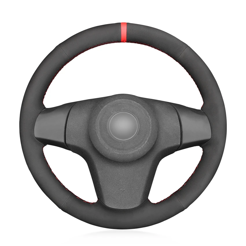

Hand Stitching Black Suede Steering Wheel Cover for Vauxhall Corsa D Chevrolet Niva 3-Spoke Opel