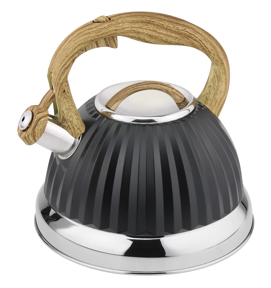 

Metal Material and Eco-Friendly Feature tea pot stainless steel kettle whistling teapot, Black,red,blue