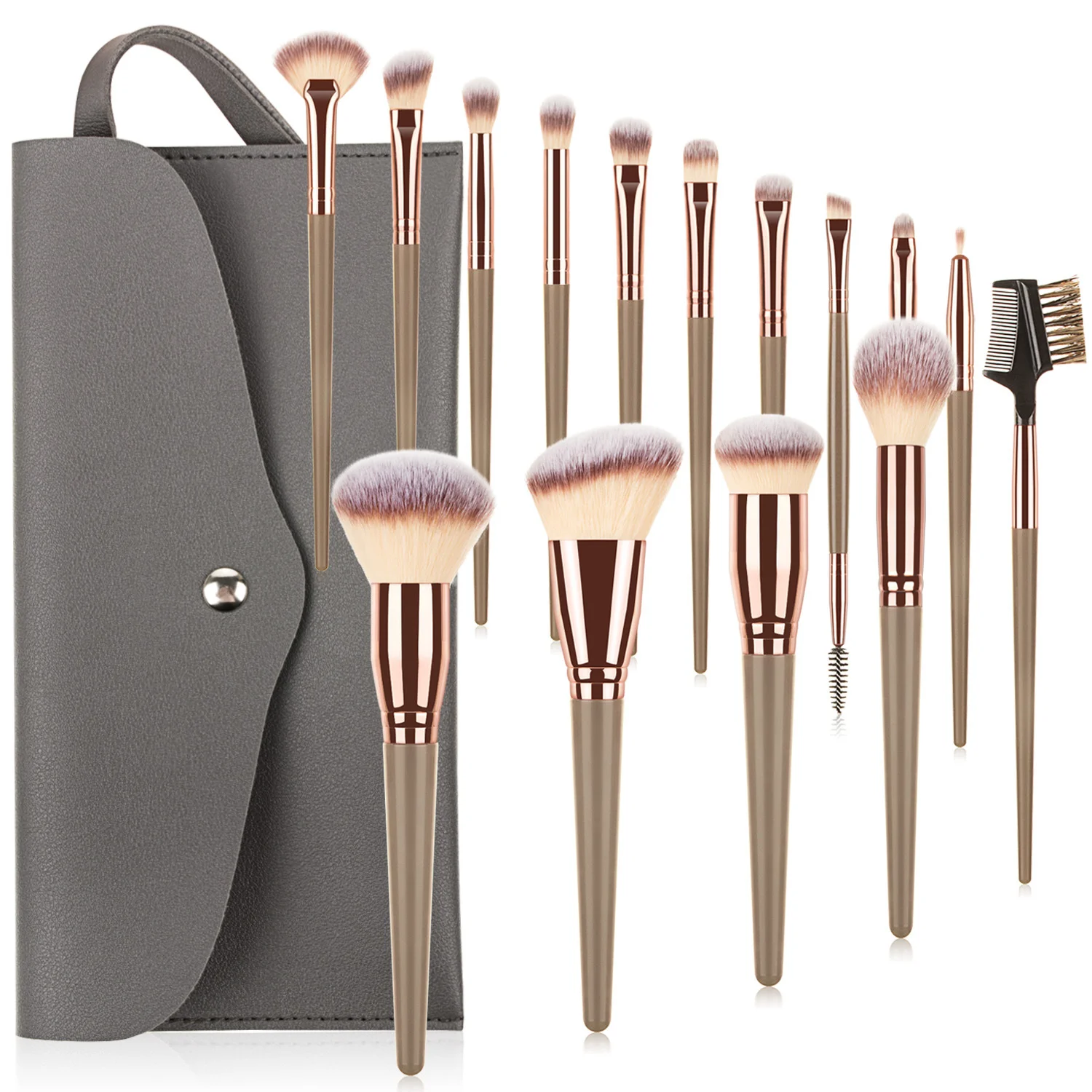 

2021 Best Sell Rose Gold Synthetic Makeup Brushes 14pcs make up brushes