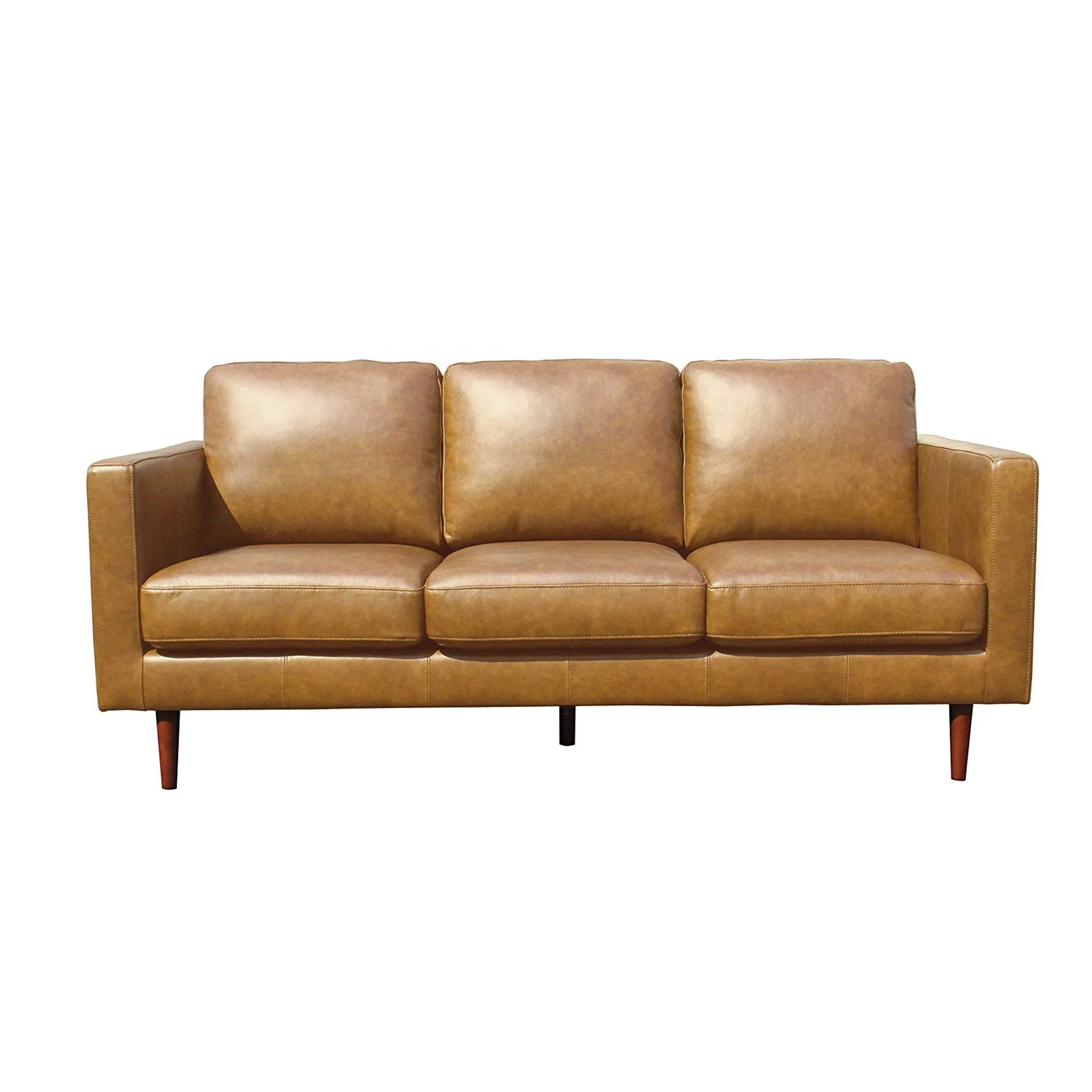 2020 Modern European Leather 3 Seater Sofa Corner Purple Houses Solid