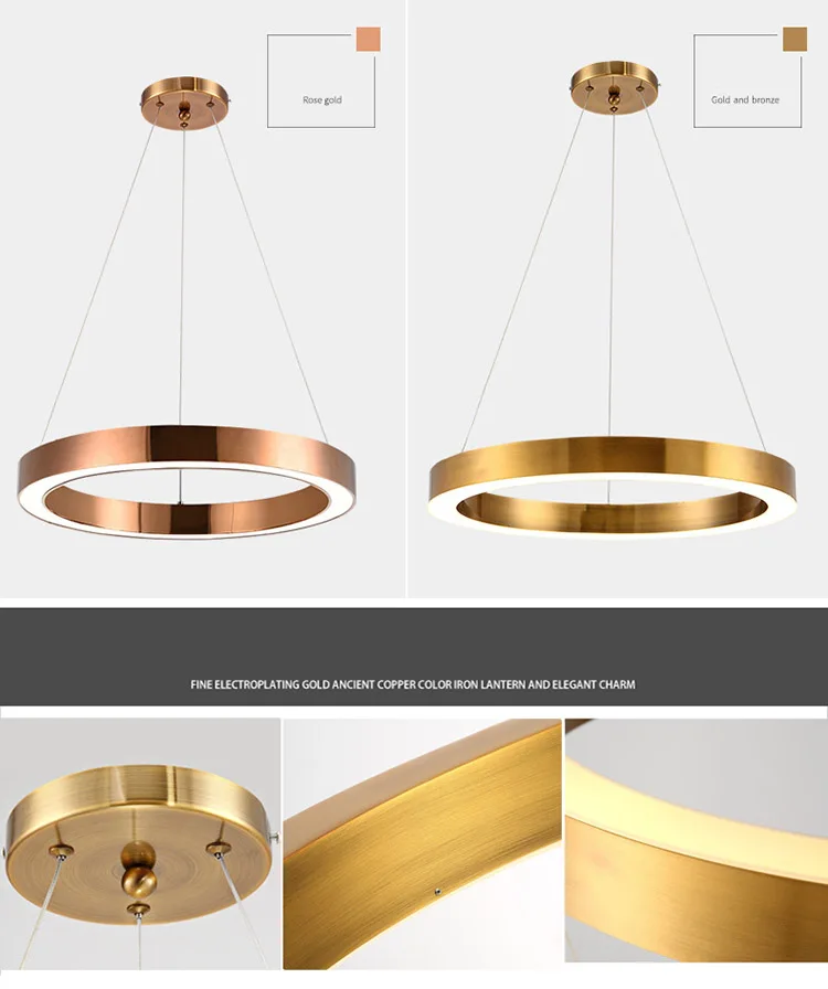 Rose gold pendant lighting metal base chandeliers pendant lights gold round chandelier