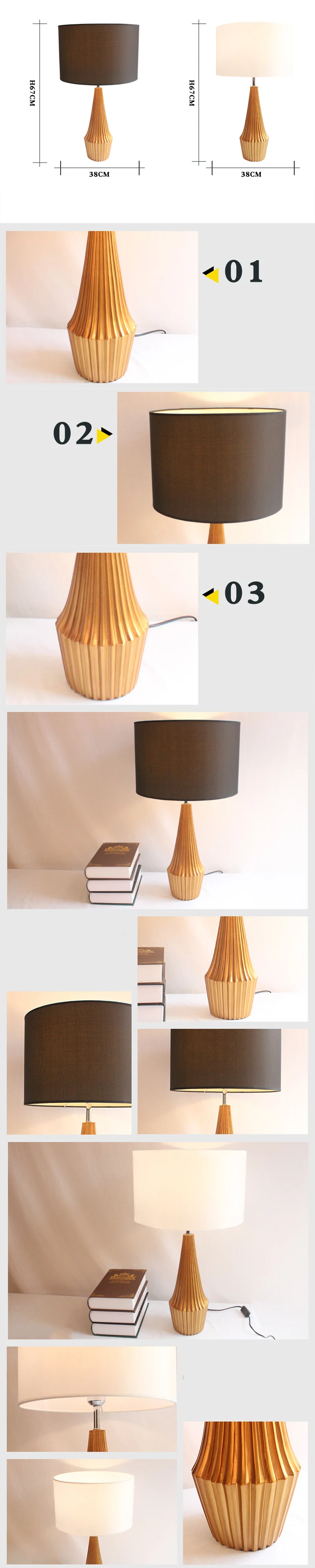 Nordic Modern Wood Grain Iron Led Office Works Reading Book Desk Table Lamp Light for Office Living Room Bedside Study Indoor
