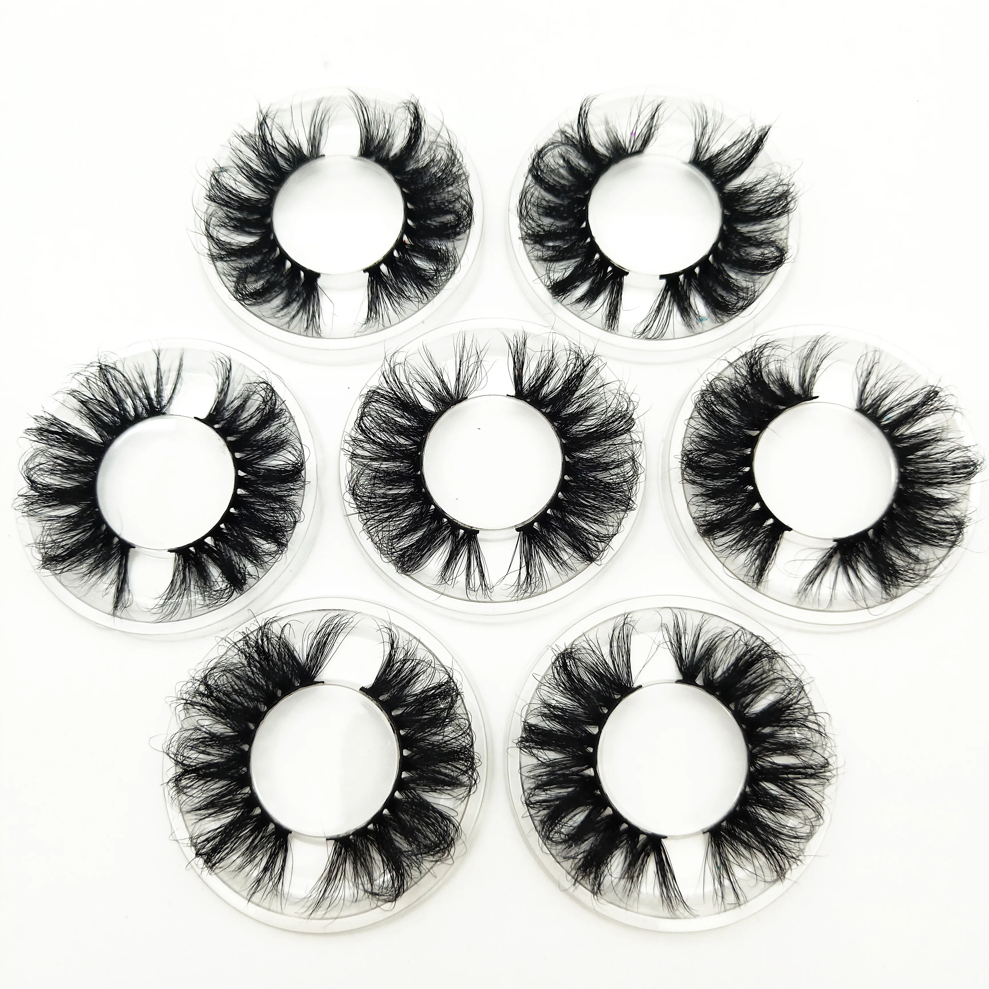 

Luxury 5d 8d Mink Eyelashes Wholesale Vendor Fluffy 25mm Mink Lashes Hot Sale Curly Full Strip Eyelash, Black,