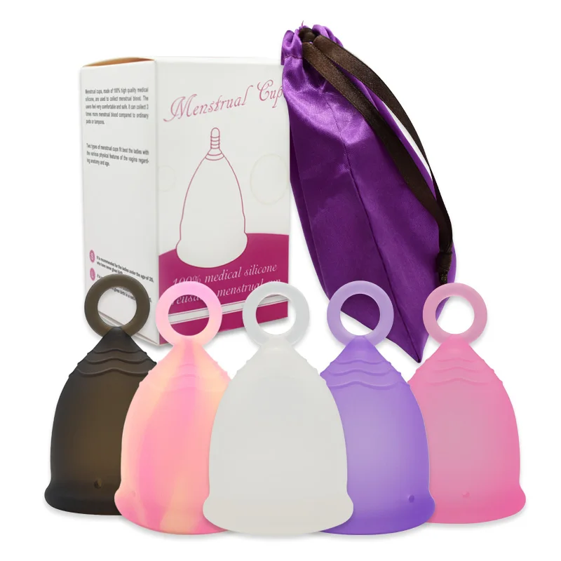 

Furuize wholesale silicone menstrual cup ring, Pink, purple,seafoam, black,customized