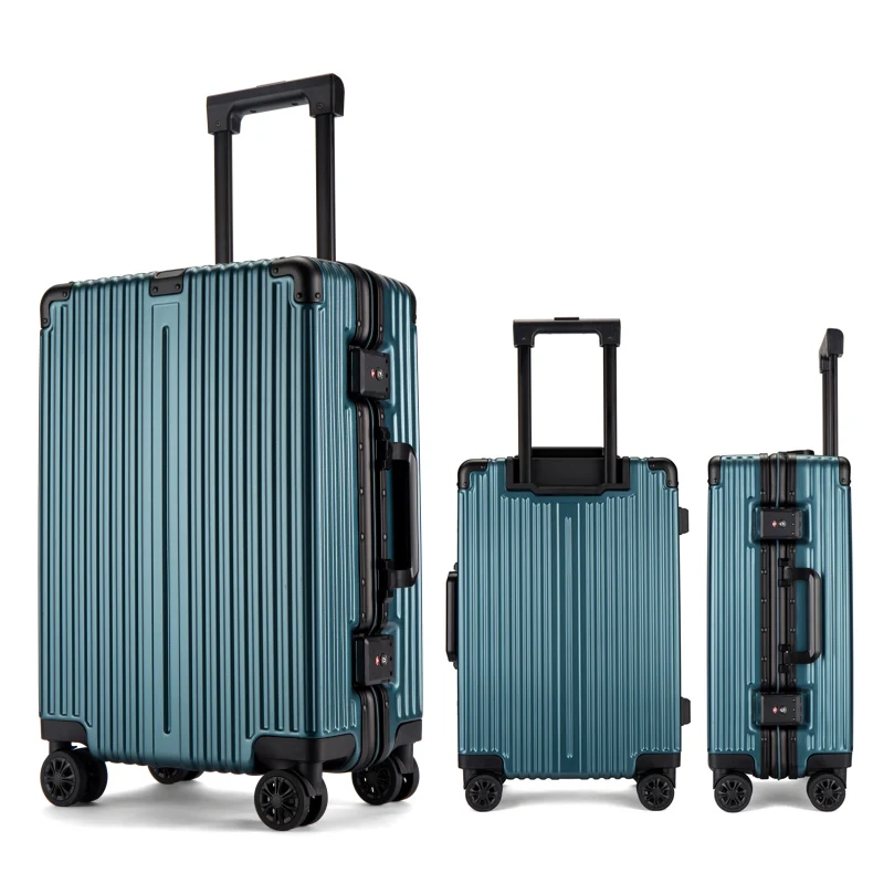

360 degree 4 rotative wheels luggage 3 set travelling luggage light weight suitcase, Red or customized color
