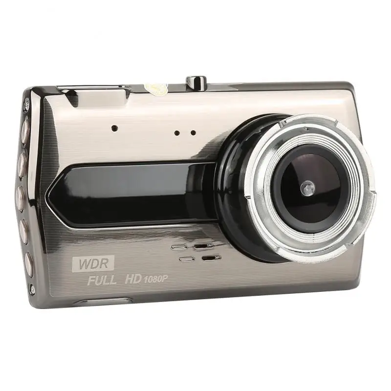 

2021 New Metal Appearance 1080P HD4.0\" LCD Super Wide-angle Front Rear Camera Dual Video Driving Recorder Car Accessories