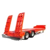 heavy duty2/ 3/4 axles 60tons low flat bed/lowboy semi trailer with one spare wheel for sale(drop loader)