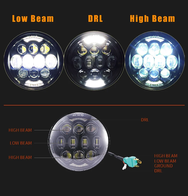 5.75" head light for harley