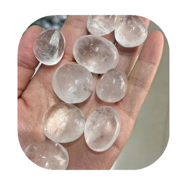 

Wholesale White Crystal Tumbled stone Crystals Bulk Natural Clear Quartz Crystal Tumbled Stone