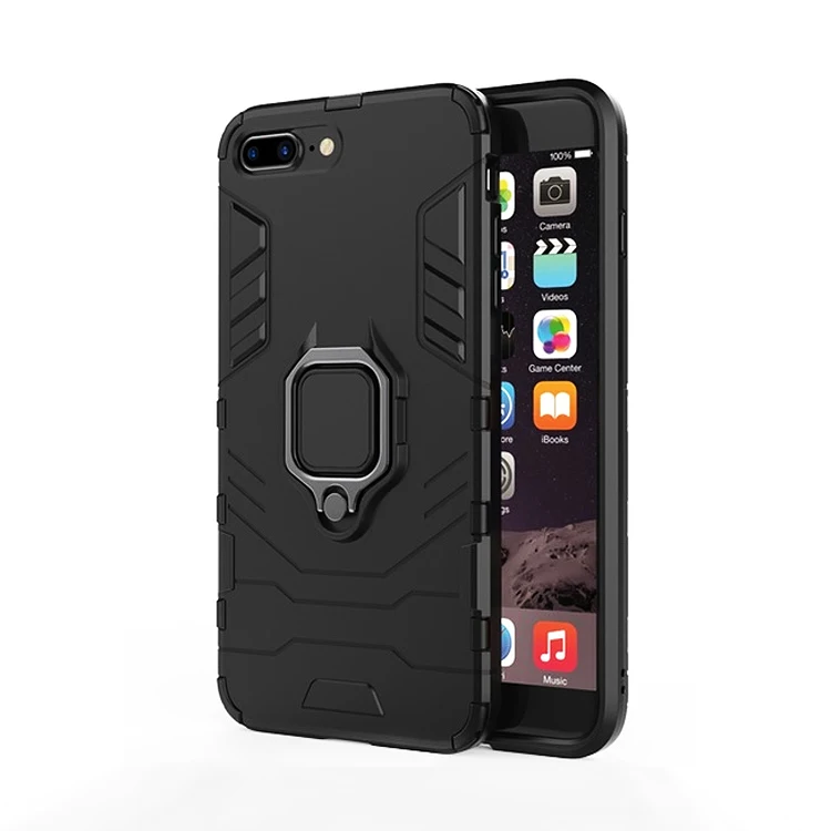 

Free Shipping Shockproof Silicone Mobile Cover Phone Case With 360 Rotation Magnetic Ring Car Holder