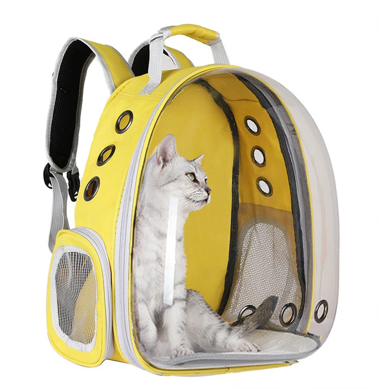 

Airline Approved Pet Carrier Bag Transparent Ventilate Cat Capsule Carrier Backpack Bag For Puppies Traveling Camping And Hiking