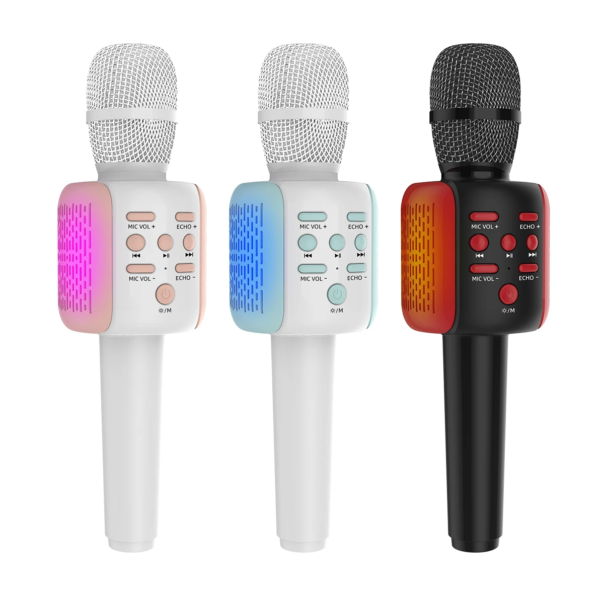 

Buy Wireless Blue tooth Karaoke Microphone 3-in-1 Portable Handheld Mic Speaker Machine for iPhone/Android/iPad