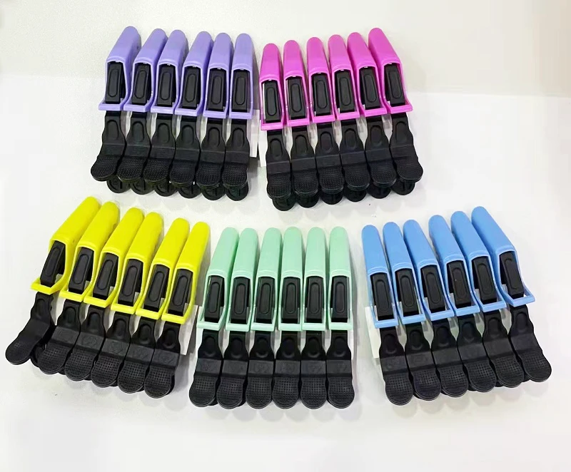 

Decorative Makeup Wash Face Salon Matte Frosted Alligator Hairgrips Duck Bill Clips No Slip Bend Hair Clip For Girls Daily Use, Blue, purple, rose, light green, yellow