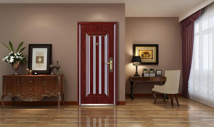 OEM Custom Size Colors  Fancy Pakistan Style Luxury Wrought Iron Interior Door