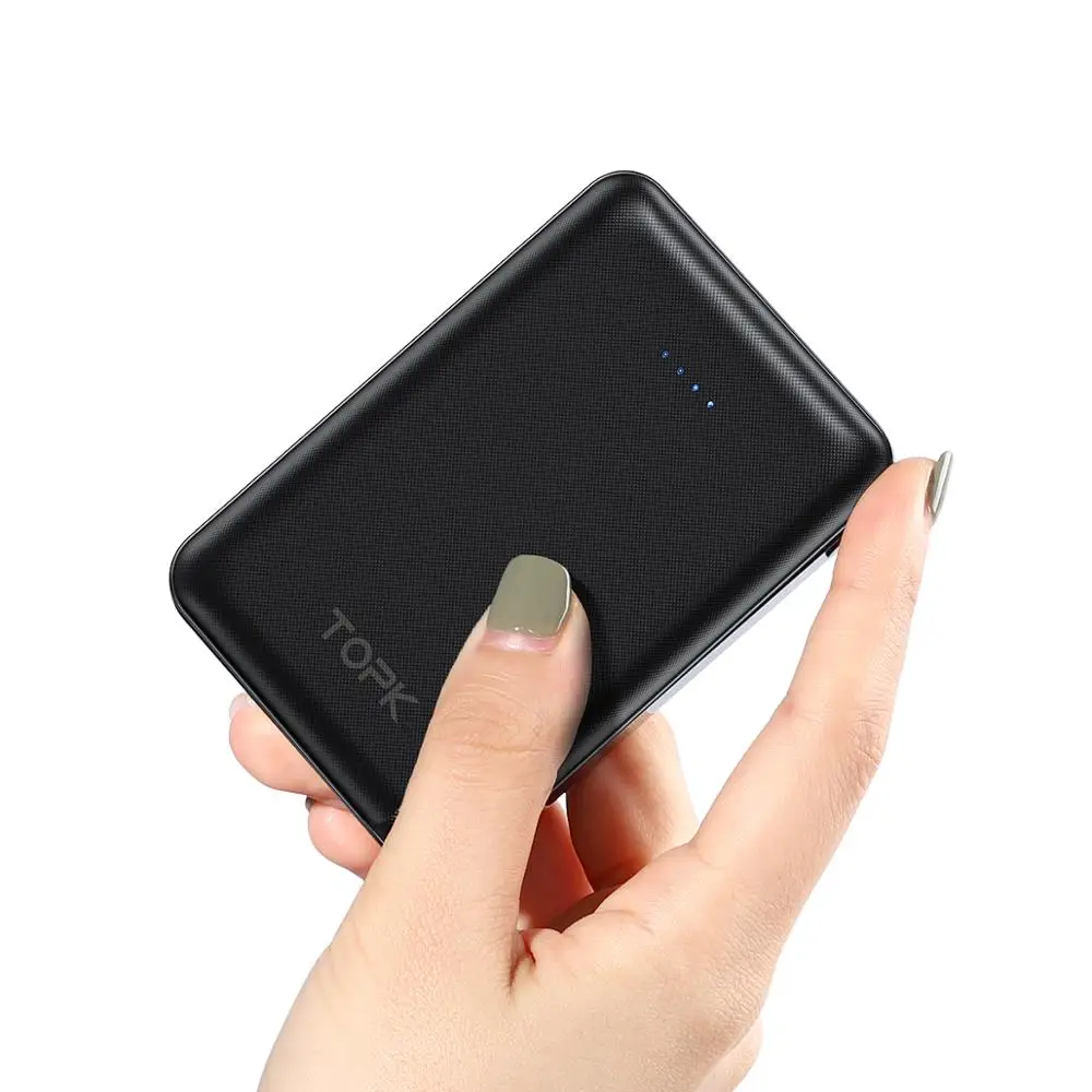 TOPK Power Bank 10000mAh Mini Dual USB Portable Mobile Phone Charger External Mini PowerBank Station