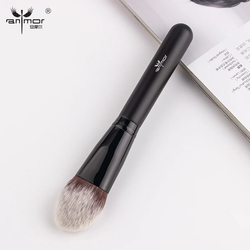 

Professional Powder Facial Foundation Wooden Makeup Brush Cosmetic Tool, Black