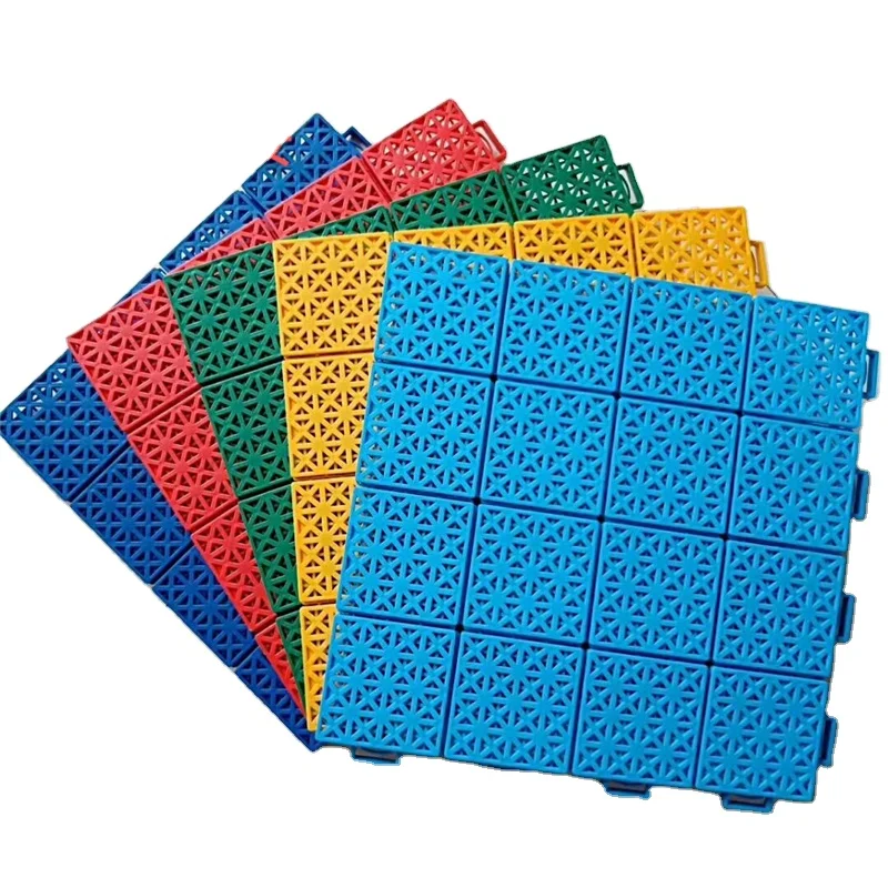 

Sports flooring system tiles removable floor stickers Multi-Purpose PP Modular Suspended Plastic Flooring