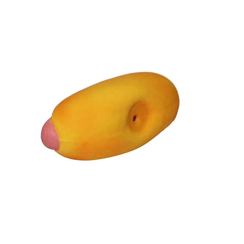 

Thinkerpet Hot Sell Squeaky Dog Toys Mini Natural Latex Hotdog Dog Chewing Toy For Puppy And Small Dog