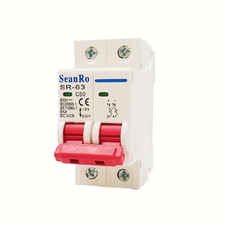 

SeanRo 2 Pole 550 Volt 63A DC Miniature Circuit Breaker MCB Pictures for Solar Power System