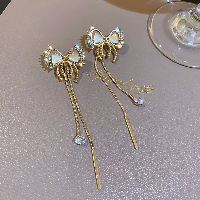 

fashion gold plated opal rhinestone wedding earrings