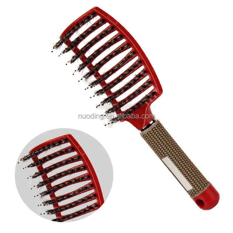 2021 big sale fashion Antistatic plastic comb hair and scalp massage combs detangling Large curved hair brush