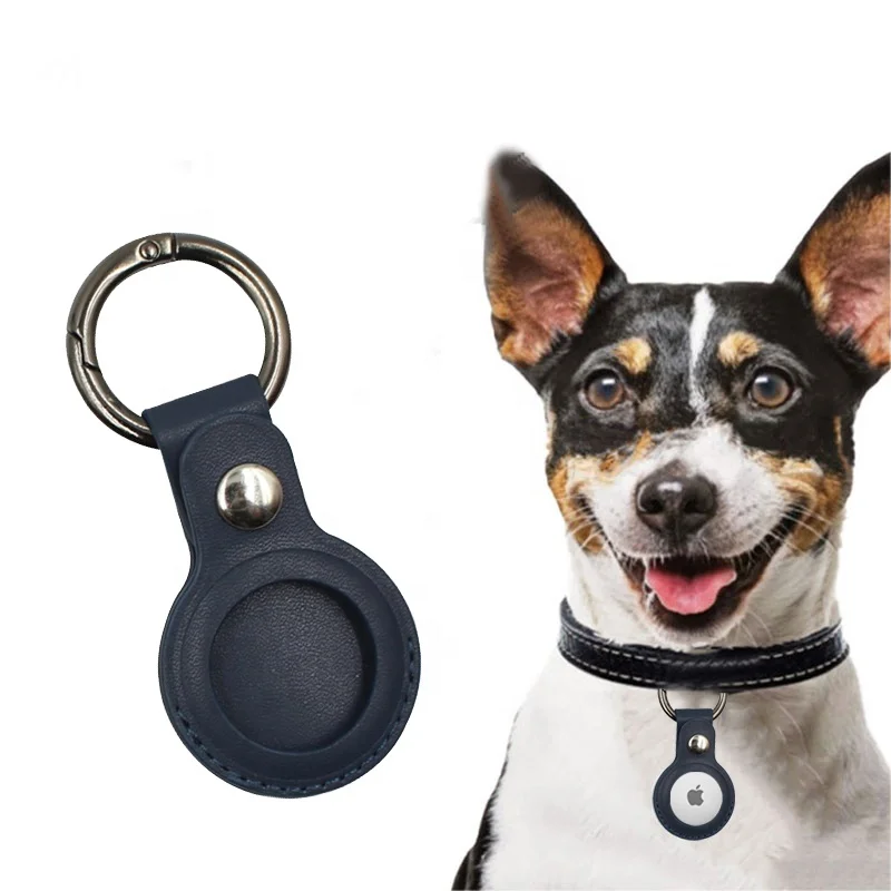 

Protective Key Ring Holder Leather Airtag Case Cover For airtag case dog, Customized