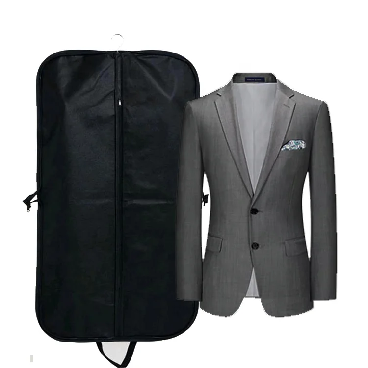 

Cheap Wholesale Promotional Custom Material and Sizes Luxury Man Suit Cover Non Woven with Label Pocket garmet bags