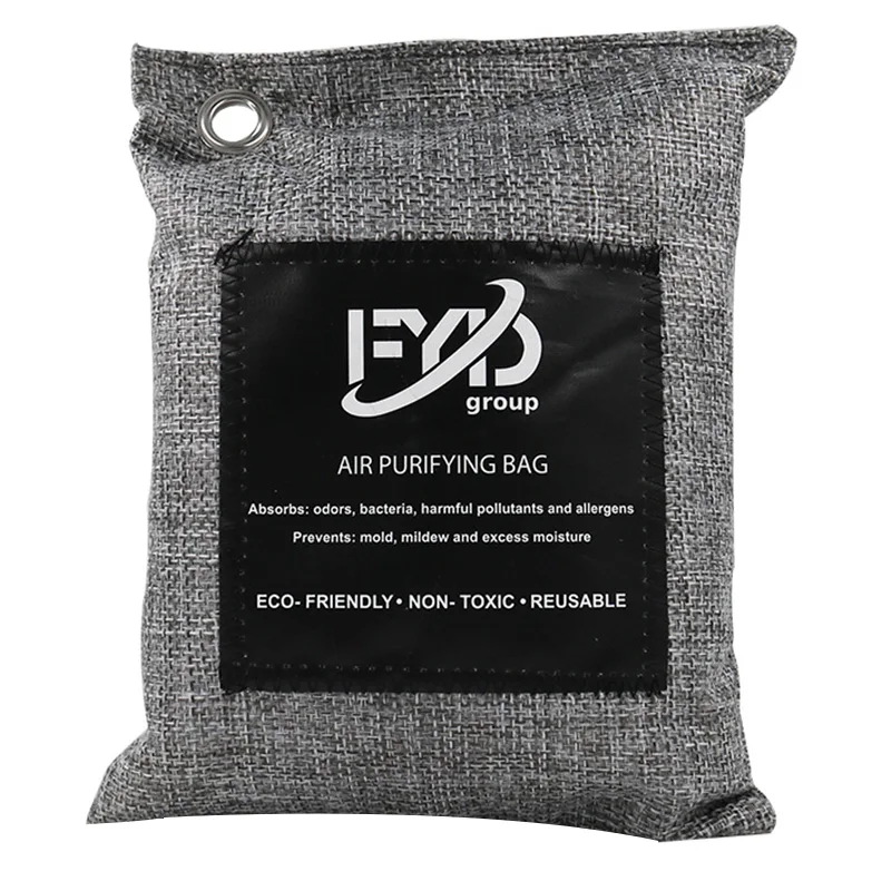 

200g bamboo charcoal bag filter deodorizing odor absorbing deodorizer natural gray removal packaging